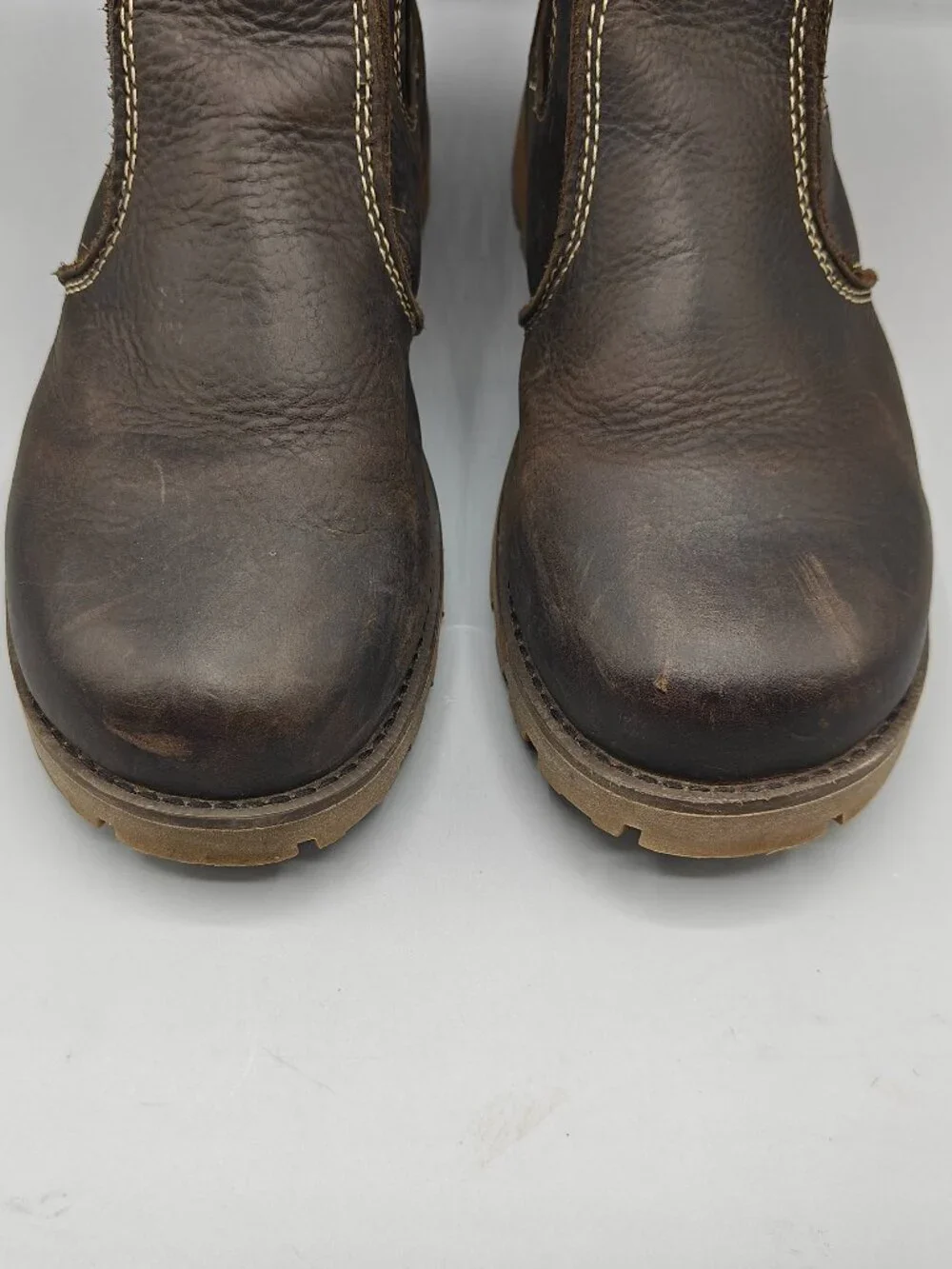 KEEN Utility Mens Seattle Romeo Soft Toe Slip On Work Boot Cascade Brown 7EE